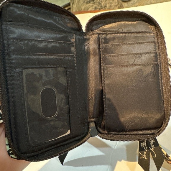 Vera Bradley Paisley Pink Wristlet Wallet Floral W/ Crossbody Strap 7 Card Cap‎ - Picture 5 of 9